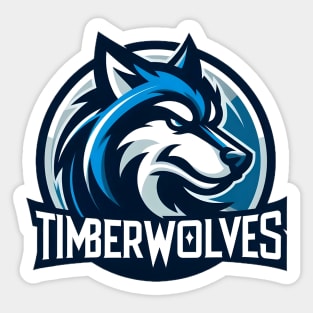 Timberwolves basketball gift wolf Sticker